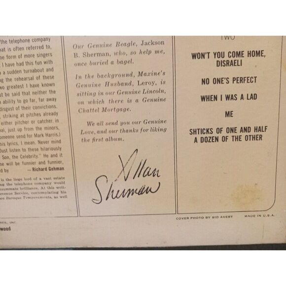 Sealed ALLAN SHERMAN - My Son, The Celebrity - Vinyl Record - Picture 6 of 7